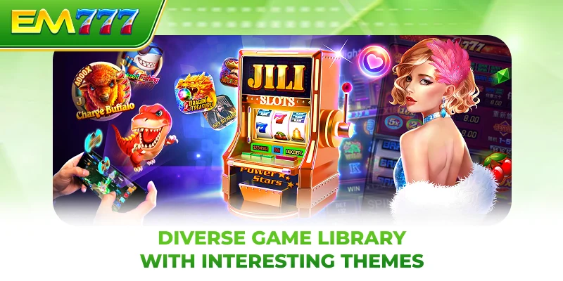 Diverse game library with interesting themes