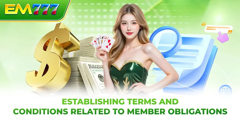 Establishing terms and conditions related to member obligations