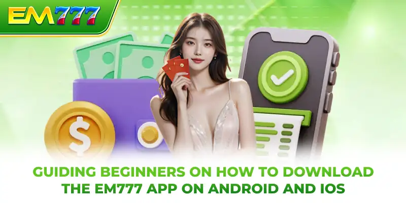 Guiding beginners on how to download the EM777 app on android and iOS