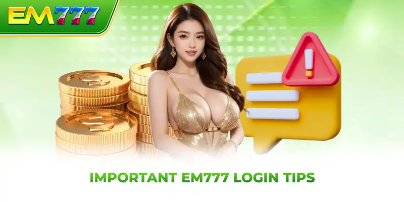 Important EM777 login tips