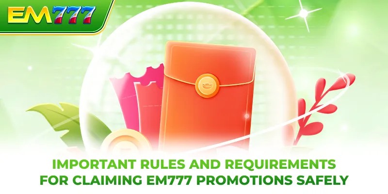 Important rules and requirements for claiming EM777 promotions safely