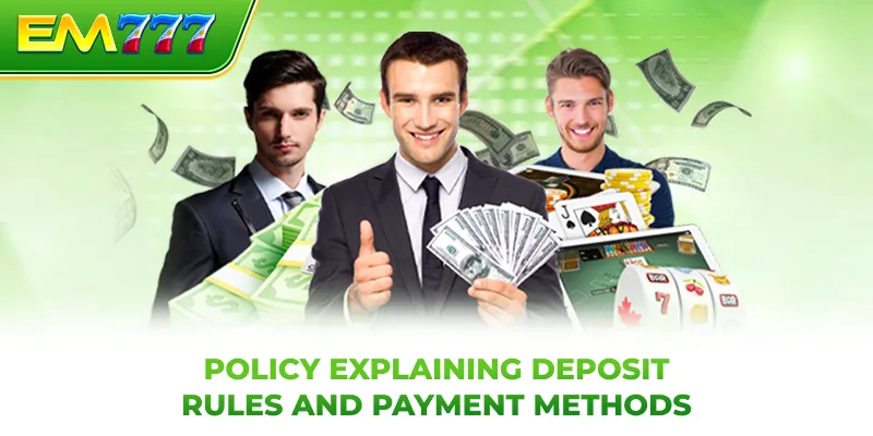 Policy explaining deposit rules and payment methods