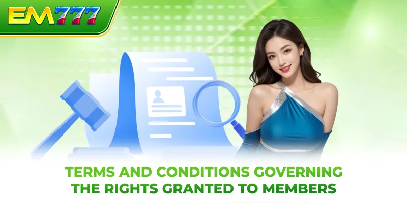 Terms and conditions governing the rights granted to members