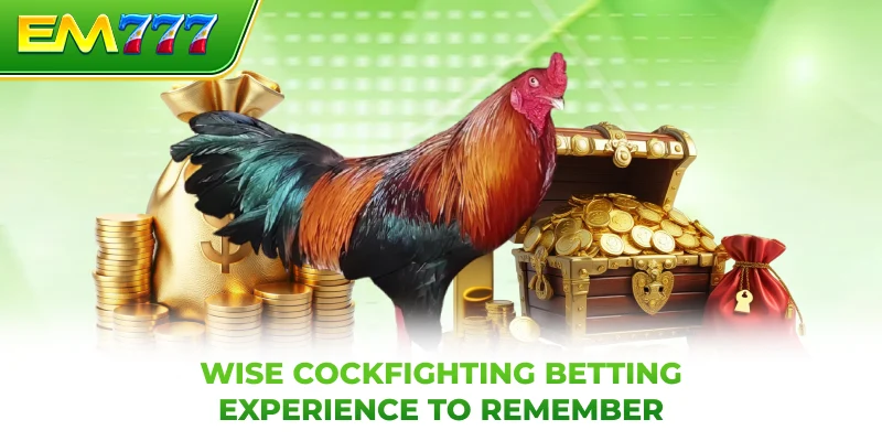 Wise cockfighting betting experience to remember